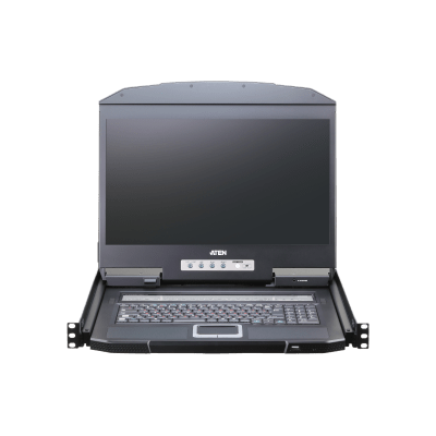 Switch KVM LCD 16 Puertos | Monitor 18.5" LED 1366x768 | Control 256 Computadoras | USB-PS/2 Dual Interface | Touchpad Integrado | Rack 1U