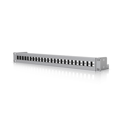 UACC Rack Patch Panel Blank 24 Puertos - Panel Patch Keystone 1U con Barra de Gestión de Cables y Estética Uniforme