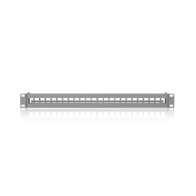 UACC Rack Patch Panel Blank 24 Puertos - Panel Patch Keystone 1U con Barra de Gestión de Cables y Estética Uniforme