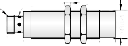 Sensor Inductivo M18 de Largo Alcance / 12 mm Blindado / PNP NO / Conector M12 4 Polos / IP67 / Rango DC 12-24V / 200 mA / -25°C a +70°C
