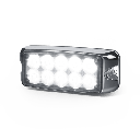 Luz De Advertencia De 5x2" 10 Led, Ámbar/Claro, Bisel Cromado, Lente Transparente
