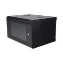 Gabinete de Pared con Puerta de Cristal Templado, 455mm de Profundidad, 6U Rack de 19'', Acero Reforzado