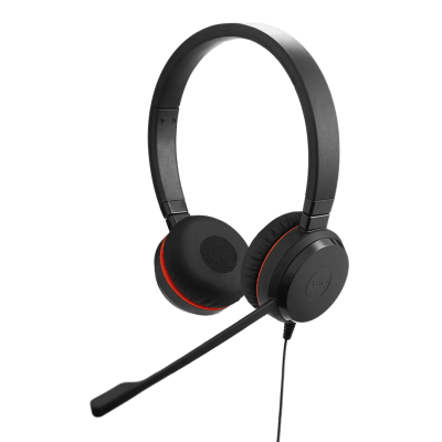 Jabra Evolve 20 DUO con conexión USB C/A, Micrófono con Cancelación de Ruido de Ultima Generación, Configuración Plug and Play (4999-829-269)