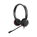 Jabra Evolve 30 II Duo con conexión USB C/A y 3.5mm, micrófono con cancelación de ruido y controlador en el cable con botones e indicadores LED (5399-829-369))