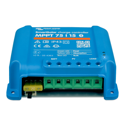 SmartSolar MPPT 75/15 / Controlador de Carga Solar MPPT 15A / 12/24 Vcc en baterías / IP43