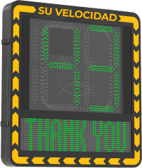 Radar medidor de Velocidad/ Pantalla LED / Detección de Velocidad en Tiempo Real / Rango de Detección de 100 m / Hasta 32 Objetivos Detectados / IP66 / Ethernet