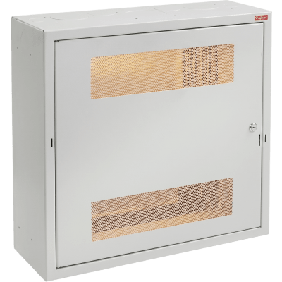 Gabinete Rack Horizontal D-Box 6U / Perfil Bajo 1219 mm x 610 mm x 313 mm / Acero RAL 7035 / Puerta 120° / Retail y Puntos Públicos