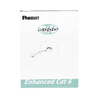 Bobina de Cable UTP 305 Metros (1000 Pies) de Cobre, TX6000™ PanNet, Reelex, Gris, Categoría 6 Mejorado (23 AWG), PVC (CMR, Riser), de 4 Pares