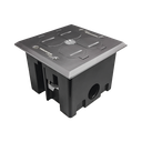 Caja de Piso con Tapa Abatible de Aluminio para| Energía + Voz/Datos para uso en Interior