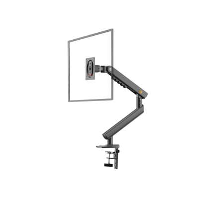 Brazo Ergonómico para Monitor / Soporte 17"-32" / Carga 2-7 kg / Ajuste de Tensión / Rotación ±90° / Instalación Abrazadera o Pasacables