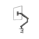 Brazo Ergonómico para Monitor / Soporte 17"-32" / Carga 2-7 kg / Ajuste de Tensión / Rotación ±90° / Instalación Abrazadera o Pasacables