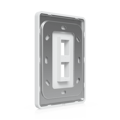 Placa de Pared Vertical Universal para Keystone de 2 Puertos con Cubierta Pintable, Acabado Personalizable, Paquete con 4 Piezas