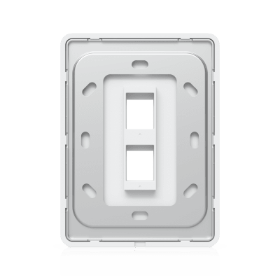 Placa de Pared Vertical Universal para Keystone de 2 Puertos con Cubierta Pintable, Acabado Personalizable, Paquete con 4 Piezas