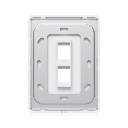 Placa de Pared Vertical Universal para Keystone de 2 Puertos con Cubierta Pintable, Acabado Personalizable, Paquete con 4 Piezas