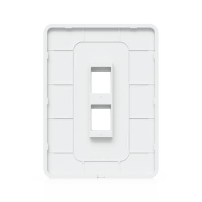 Placa de Pared Vertical Universal para Keystone de 2 Puertos con Cubierta Pintable, Acabado Personalizable, Paquete con 4 Piezas