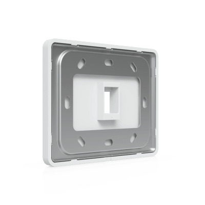 Placa de Pared Horizontal Universal para Keystone de 1 Puerto con Cubierta Pintable, Acabado Personalizable, Paquete con 4 Piezas