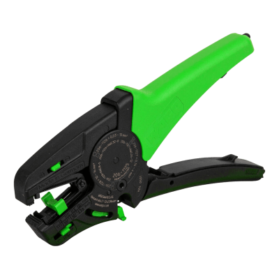 Pelacable Manual / Quickstrip Vario / Capacidad 0.03-16 mm² / Ajuste Automático Sección / Función Corte / Pelado Parcial / Cuchilla Reemplazable / Verde-Negro