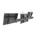 Soporte de Pared para TV / Riel Triple 400T / Capacidad 110 lbs (50 kg) / Compatible 32"-65" / VESA 100x100-600x400 mm / Ajuste Ángulo 5°-15° / Montaje Profesional