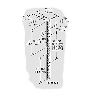 Organizador de Cables Vertical / Acero / Negro / Para Gabinetes Sísmicos / Kit 3 Piezas / Incluye 10 Envolturas Velcro 8 pulg (203 mm)