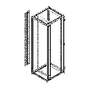 Organizador Vertical de Cables Rack 48 UR / Acero Negro / Sección 95x208 mm / Capacidad 726 Cables / Fijación Flecha 1.75 pulg