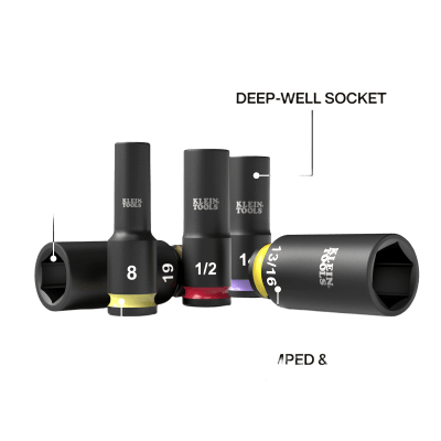 Juego de Dados de Impacto KNECT™ (M) / 3/8" Drive Profundo / SAE y Métrico / 23 Piezas / Adapters Multi-Propósito / MODbox™ Case