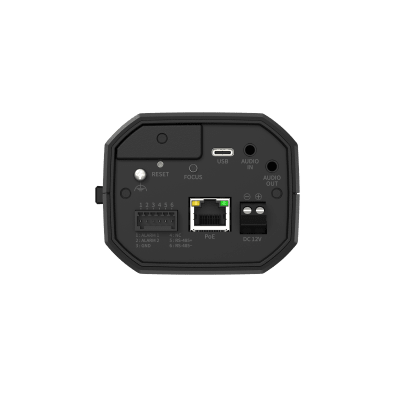 Cámara AI Box / 5 Megapíxeles (2560x1920) / Doble NPU Wisenet 9 / Inteligencia Artificial / Análisis Avanzado / extremeWDR 120 dB / PoE+12VDC / C-Mount-CS-Mount