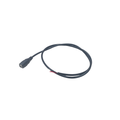 Cable con Conector Macho (Pigtail) / Forro Negro | Alimentación para Vcc con Puntas Libres | Polarizado | Largo 22 cm (8.66 Pulgadas) | Calibre 22AWG.