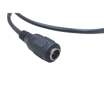 Cable con Conector Macho (Pigtail) / Forro Negro | Alimentación para Vcc con Puntas Libres | Polarizado | Largo 22 cm (8.66 Pulgadas) | Calibre 22AWG.