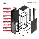 Gabinete para Servidor ProLine S1, 45U, Dimensiones 2163 x 800 x 1200 mm, Acero Blanco RAL 9003, Base con Ruedas/Niveladores, Incluye Soporte para Regletas, Manejo de Cableado y Puerta Perforada Flujo de Aire