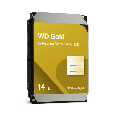 Disco Duro Empresarial WD Gold / SATA 6 Gb/s / 14 TB / 7200 RPM / Tecnología HelioSeal / ArmorCache / 5 Años Garantía / 2.5M Horas MTBF