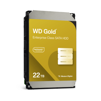 Disco Duro Empresarial WD Gold / SATA 6 Gb/s / 22 TB / 7200 RPM / Tecnología HelioSeal / ArmorCache / 5 Años Garantía / 2.5M Horas MTBF