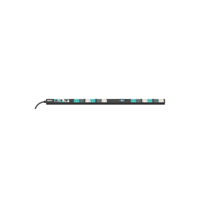 PDU Inteligente Monitoreable EL2P para Distribución de Energía, Enchufe de Entrada IEC 60309 3P+N+E 6h 32A/30A (IP44), 24 Salidas C13/C15 y 24 C13/C15/C19/C21, de Instalación Vertical, 240 Vca, 30/32 Amp