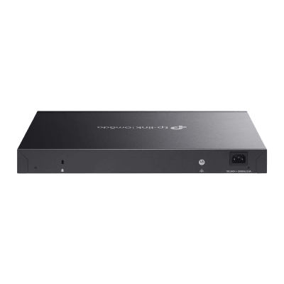 Switch Omada L3 SDN Administrable / 24 puertos PoE af/at Gigabit y 4 puertos SFP+ / Presupuesto PoE 720W / Funciones RIP, VRRP, Servidor DHCP / Administración centralizada OMADA / Fuente Redundante