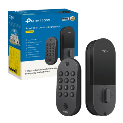 Cerradura Inteligente Wi-Fi / Deadbolt / 6 Métodos Desbloqueo / Reconocimiento Huella <0.5s / 100 Huellas + 200 PINs / BHMA Grado 3 / IP54 Exterior / Batería 7800 mAh / Alexa-Google-SmartThings