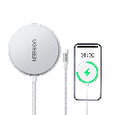 Cargador Inalámbrico Magnético 15W / Protocolo Qi 2 / USB-C 9V 2.2A / Eficiencia 83% / Protección Multinivel / Material PC+ABS+Aleación Aluminio / Cable 1.5m