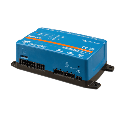 Centro de comunicaciones / Monitoreo remoto / Pantallas táctiles 5" y 7" / Conectividad Bluetooth / VRM / VE.Direct, VE.Bus, VE.CAN, USB