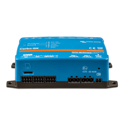 Centro de comunicaciones / Monitoreo remoto / Pantallas táctiles 5" y 7" / Conectividad Bluetooth / VRM / VE.Direct, VE.Bus, VE.CAN, USB