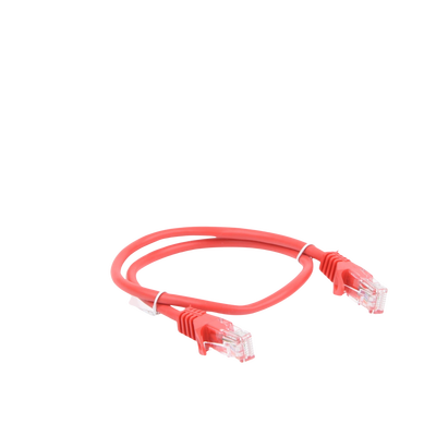 Cable de Parcheo UTP Cat5e - 0.5 Metros (1.64 Pies) - Rojo
