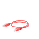 Cable de Parcheo UTP Cat5e - 0.5 Metros (1.64 Pies) - Rojo