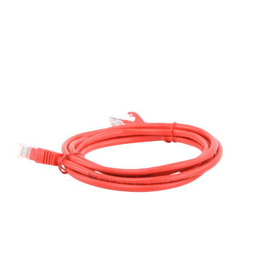 Cable de Parcheo UTP Cat5e - 2.0 Metros (6.56 Pies) - Rojo