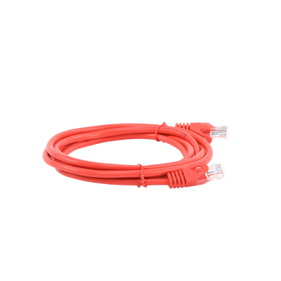 Cable de Parcheo UTP Cat5e - 2.0 Metros (6.56 Pies) - Rojo