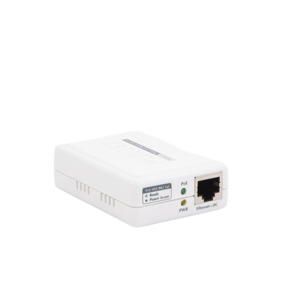 Inyector PoE 802.3af de 1 Puerto 10/100 Mbps (Mid-Span), Hasta 15.4 W
