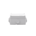 Caja de derivación de PVC Auto-extinguible con 6 entradas, tapa atornillada, 100x100x50 MM, (Medidas internas, mayor área permisible para e cable, Para exterior (IP55)