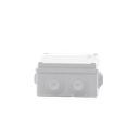 Caja de derivación de PVC Auto-extinguible con 6 entradas, tapa atornillada, 100x100x50 MM, (Medidas internas, mayor área permisible para e cable, Para exterior (IP55)