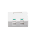 Caja de Pared con 2 Puertos Keystone, No Incluye Jacks