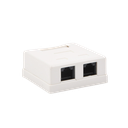 Caja de Pared con 2 Puertos, Incluye 2 Jacks UTP Cat5e Keystone