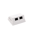 Caja de Pared Angulada Incluye 2 Jacks UTP Cat5e Keystone
