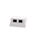 Caja de Pared Angulada Incluye 2 Jacks UTP Cat5e Keystone