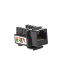Módulo Jack Keystone Cat5e con Terminación 110 (Punchdown) para Faceplate - Color Negro