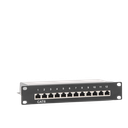 Panel de parcheo de impacto (110) Blindado (STP) de 12 puertos Cat6, 10in